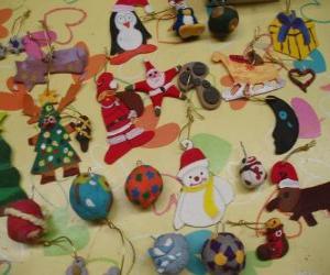 пазл Разнообразие рождественских украшений